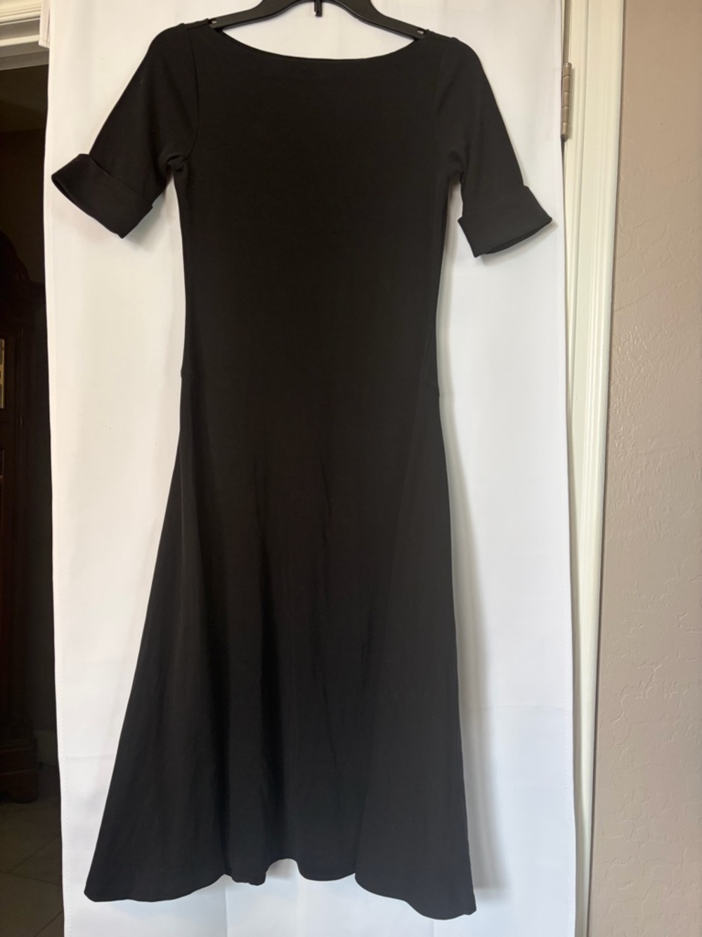 Lauren Ralph Lauren Munzie Rib-Knit Stretch Cotton Midi Dress size Petite small‎